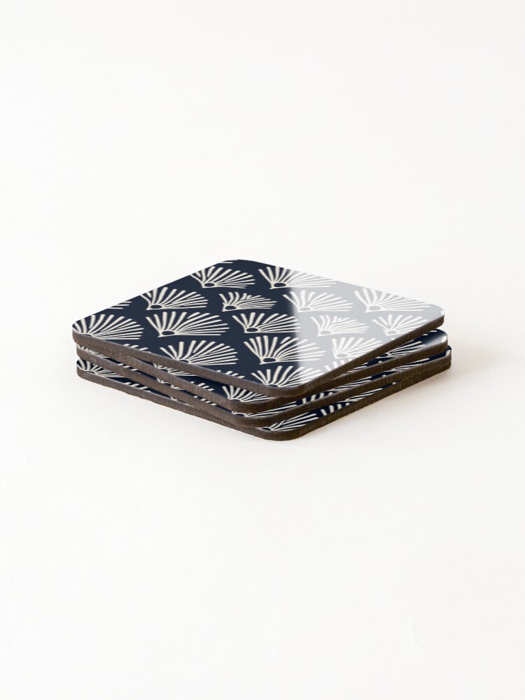 Thumbnail 4 of 5, Coasters (Set of 4), Block Print Pattern designed and sold by SideSignal.