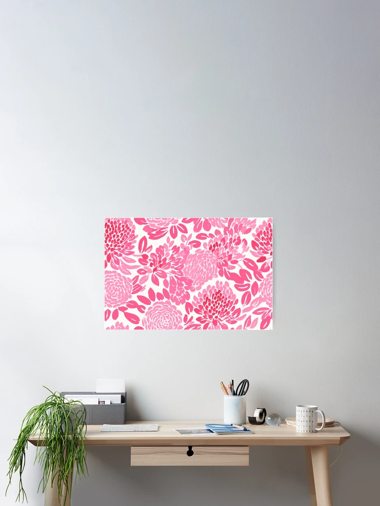 Thumbnail 2 of 3, Poster, Block Print Pattern designed and sold by SideSignal.