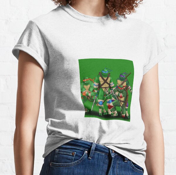 Michelangelo the ninja turtle painting Michelangelo the artist V Neck T  Shirt by Amina