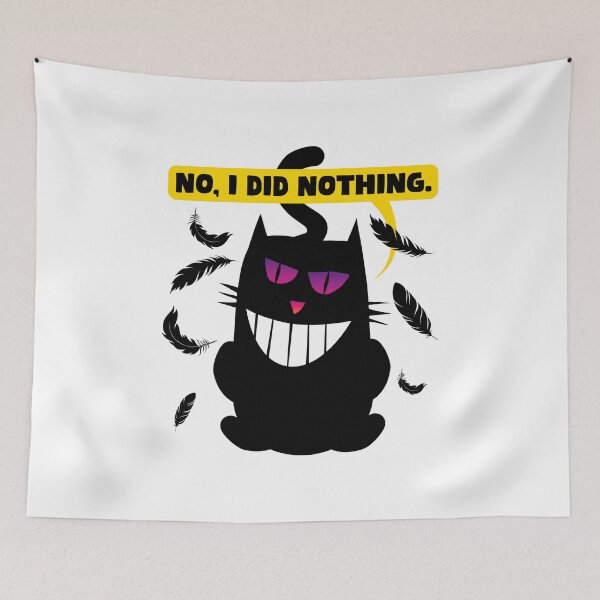 Item preview, No, I did nothing. Funny comic illustration of a sneaky cat. designed and sold by MrPila.