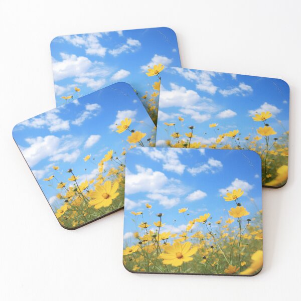 Item preview, Yellow flowers under the blue blue sky designed and sold by sakurashorty.