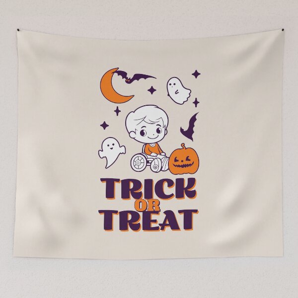 Item preview, Halloween boy wheelchair user accessibility rights, autism, special needs disability pride awareness designed and sold by InspireGlow.
