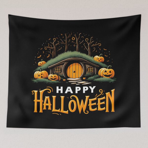 Artikelvorschau, Fröhliches Halloween – Halblingsheim – Fantasy-Halloween entworfen und verkauft von Fenay Designs.
