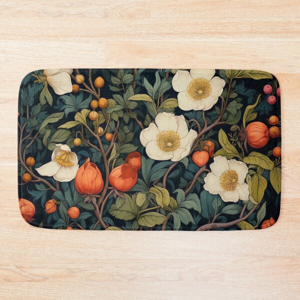 Item preview, Nature's Magic: Dark Floral and Red Berries Art designed and sold by 21 Dragonflies.
