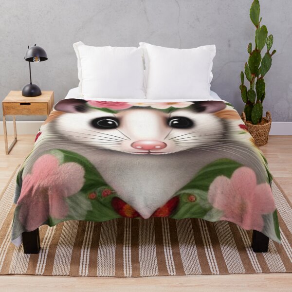 Item preview, Little opossum floral designed and sold by Roxburylane.