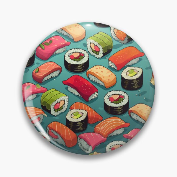 Item preview, Nigiri and sushi rolls design pattern designed and sold by Onigokko.
