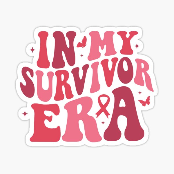 In My Survivor Era, Breast Cancer Awareness Sticker