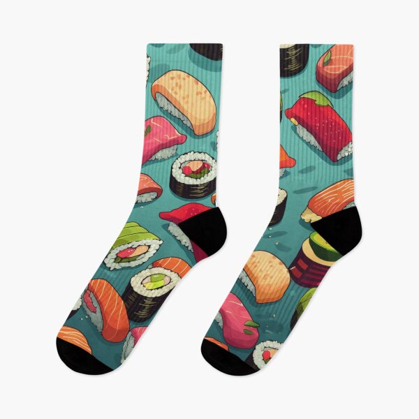 Item preview, Nigiri and sushi rolls design pattern designed and sold by Onigokko.