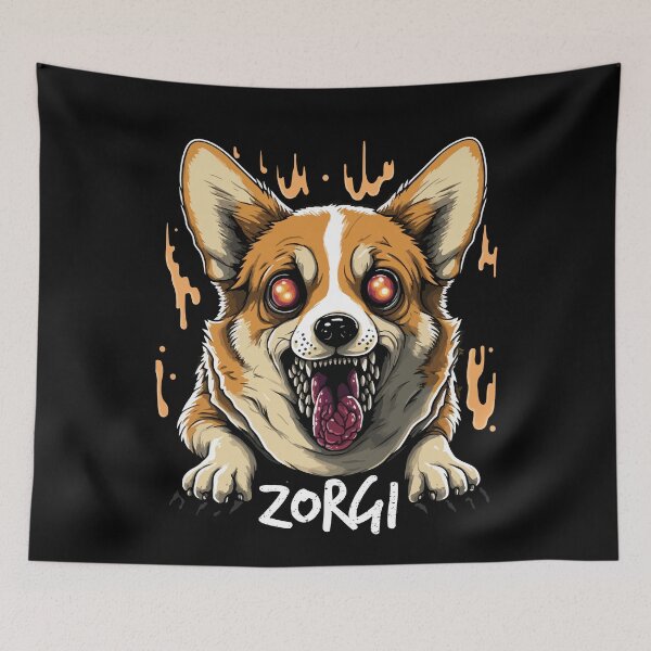 Item preview, Scary Corgi Zombie  designed and sold by PrettyPittie Shop.
