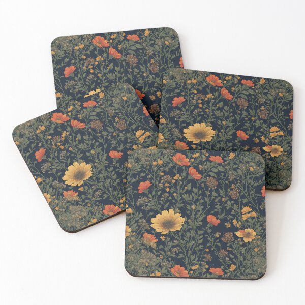 Item preview, Darkly Wild Meadow Flowers - Wildflowers Floral Pattern designed and sold by FlowerMeFlorals.