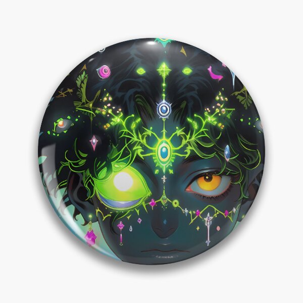 Item preview, “Astral Face in Neon Lights” designed and sold by Art-Vortex-fr.