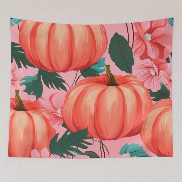Item preview, Pumpkins on Pink: Playful Seasonal Charm designed and sold by 21 Dragonflies.
