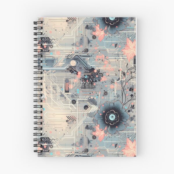 Item preview, Cyberpunk Flowers and Circuitry Pattern designed and sold by SchorlCraft.