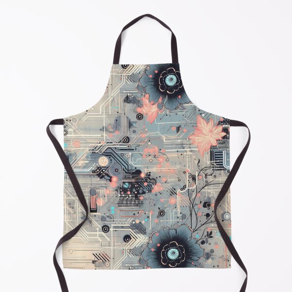 Item preview, Cyberpunk Flowers and Circuitry Pattern designed and sold by SchorlCraft.