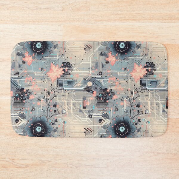 Item preview, Cyberpunk Flowers and Circuitry Pattern designed and sold by SchorlCraft.