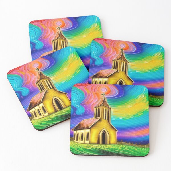 Item preview, Aurora over abandoned church designed and sold by George Hutton Hunter.