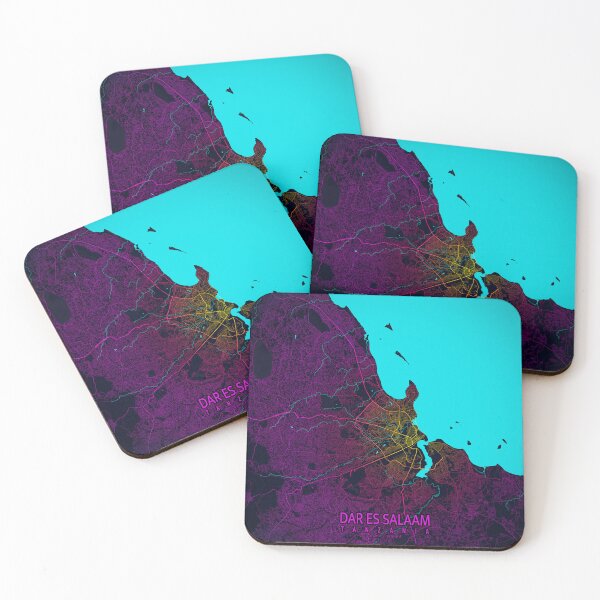 Item preview, Dar es Salaam City Map of Tanzania - Neon designed and sold by deMAP.