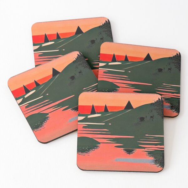 Item preview, Bird on lake at sunset designed and sold by George Hutton Hunter.