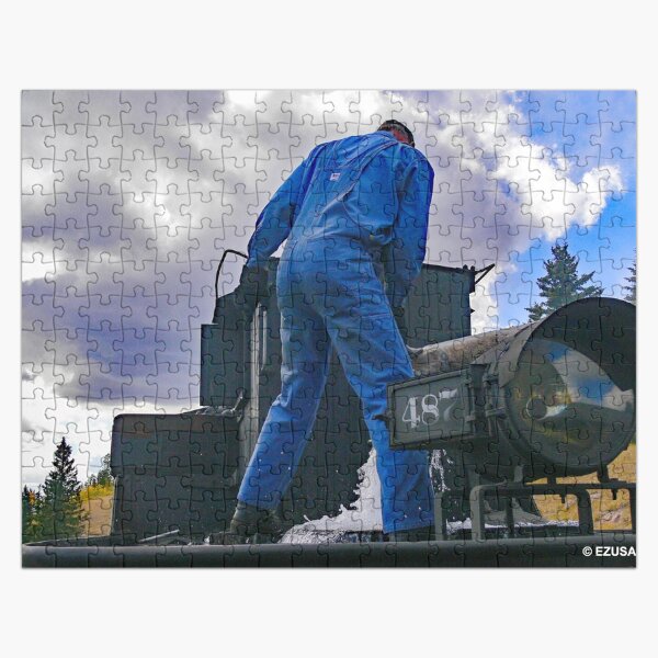 Item preview, Gift Yourself A Steam Train Ride With The 1,000 Piece Jigsaw Puzzle Challenge ~ Comes In A Metal Gift/Storage Box. Also, It's “TIME” To Check Out The Matching 10.25” Wall Clock. designed and sold by MoreEZUSA-Here.