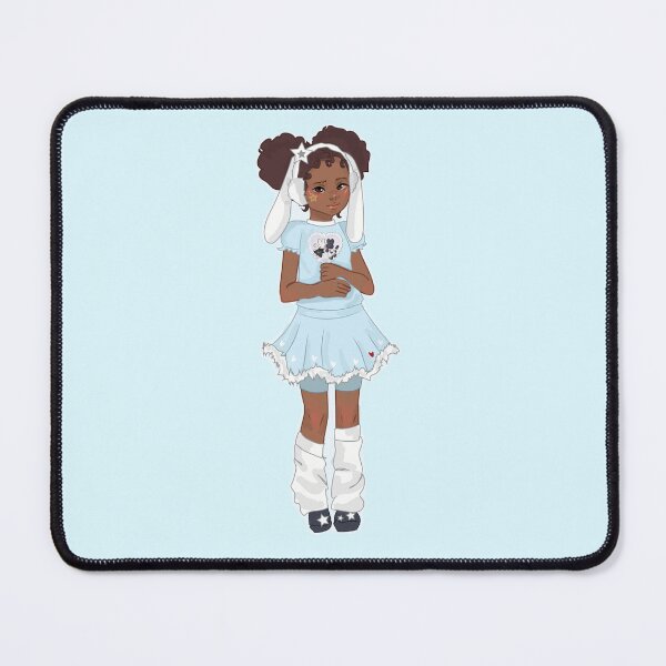 Item preview, little shy girl in light blue dress designed and sold by IslandFlowerr.