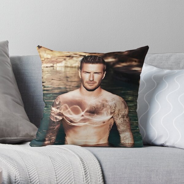 Football david beckham Throw Pillow for Sale by EmilyGanter