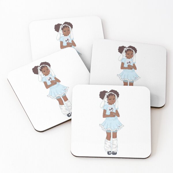 Item preview, little shy girl in light blue dress designed and sold by IslandFlowerr.