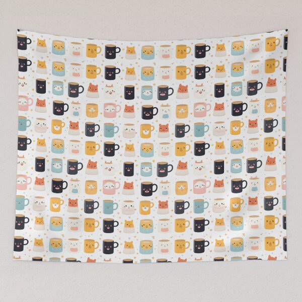 Item preview, Cute coffee mug pattle,Home Decor,Pillows & Totes Cute coffee mug pattle,Throw Blankets & Tapestries design simple designed and sold by Aopo Chaloemphon.