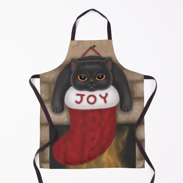 Artikelvorschau, Grumpy Black Cat in Joy Weihnachtsstrumpf entworfen und verkauft von meow-mom.