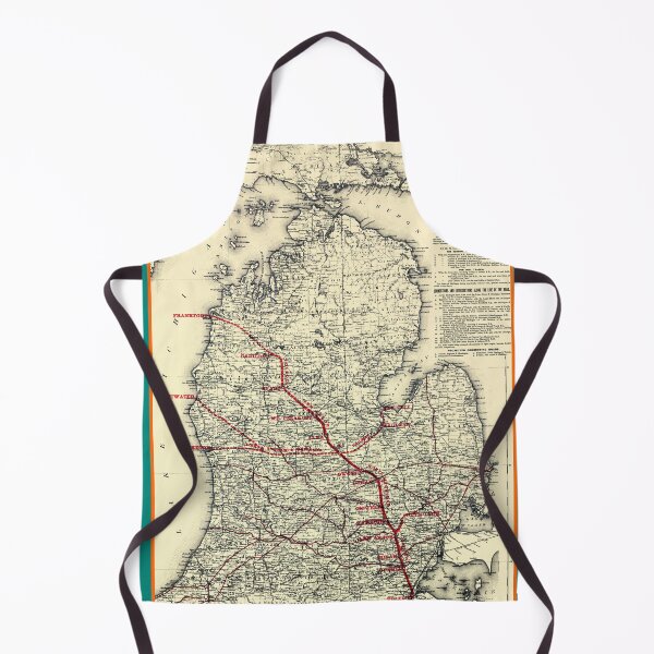 Item preview, Colton's Map of Michigan Railroads 1886 designed and sold by Chuck Mountain Poster Art.