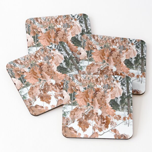 Item preview, Frozen autumn leaves in winter designed and sold by bluerosesart37.