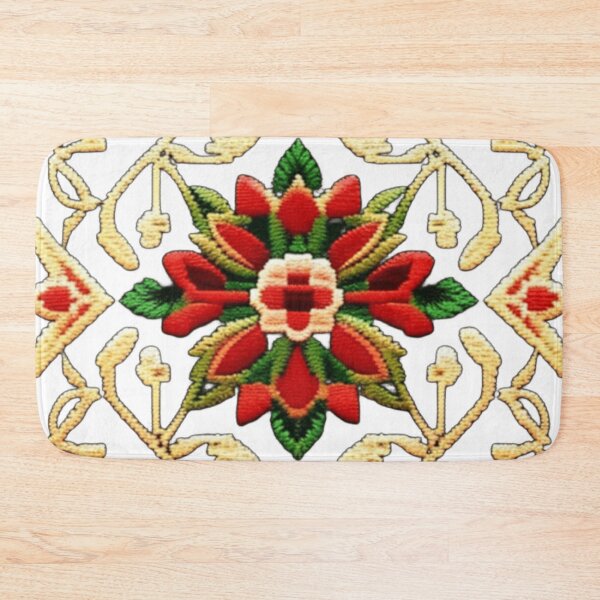 Item preview, Palestinian embroidered floral design  designed and sold by Roxburylane.