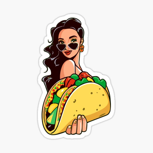 Item preview, Mexican Lady Offering Taco Tortilla designed and sold by w1ckerman.