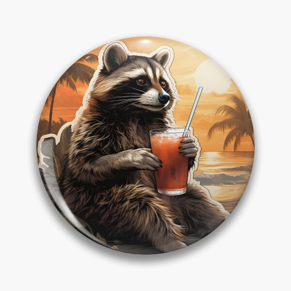 Item preview, Chilled Raccoon Beach Sipper designed and sold by Artful-Adam.
