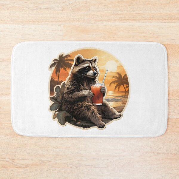 Item preview, Chilled Raccoon Beach Sipper designed and sold by Artful-Adam.