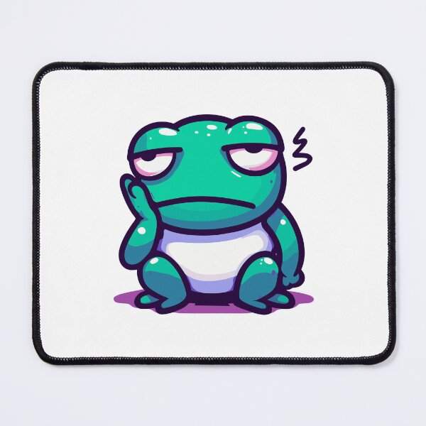 Item preview, Cute lazy and bored frog designed and sold by TomFrontierArt.