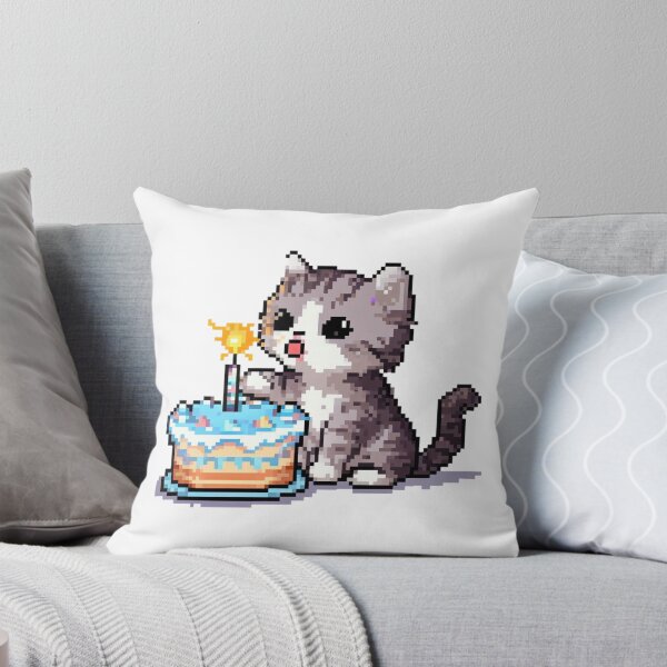 Item preview, Happy birthday to the kitten, Pixel Art designed and sold by Buy  Daddy⭐.