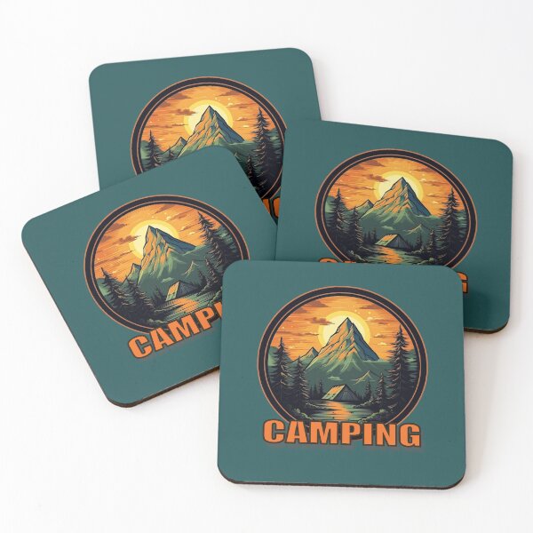 Artikelvorschau, Camping in den Bergen, Vektorillustration des Campings im Urlaub entworfen und verkauft von Aonsnoopy.