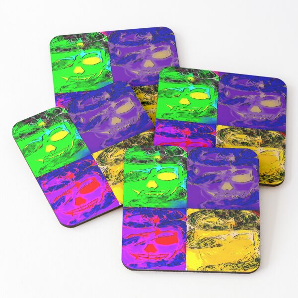 Item preview, Warhol Style Slithering Snake on a Skull designed and sold by gleefulme.