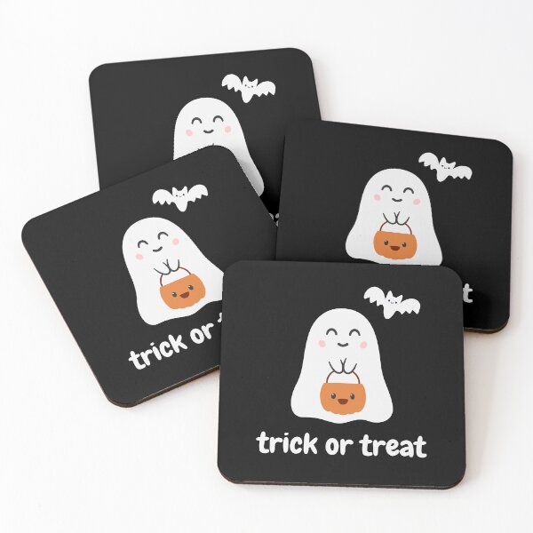 Item preview,  Trick or Treat Boo and Bat, Scary halloween with boo and bat, Cutie halloween designed and sold by NaaEchDesign ⭐⭐⭐⭐⭐.