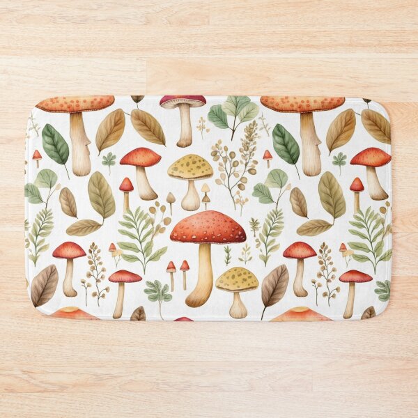 Item preview, Watercolor fall mushroom pattern designed and sold by Minima-Vulpes.