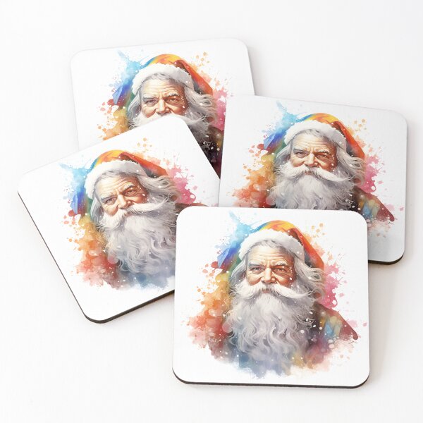 Artikelvorschau, Aquarell Weihnachtsmann entworfen und verkauft von OutbreakDesigns.