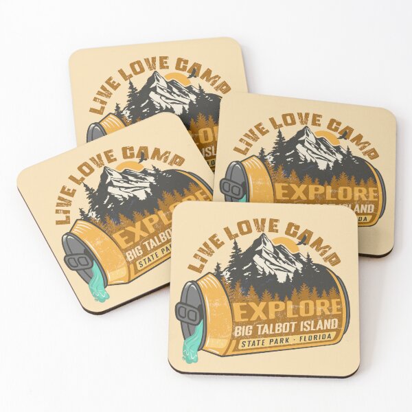 Item preview, Big Talbot Island State Park Florida Live Love Camp Retro In A Soda Camping Hiking Outdoor Adventure designed and sold by mountainfad.