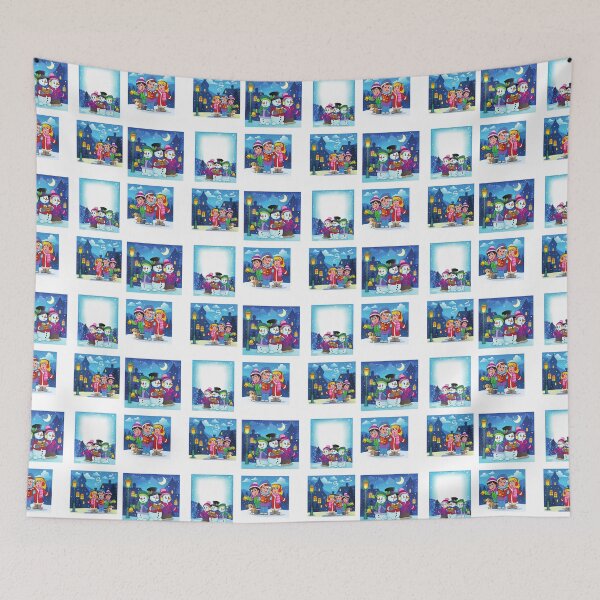 Item preview, Beautiful illustrations of carolers on Christmas Eve designed and sold by huape.