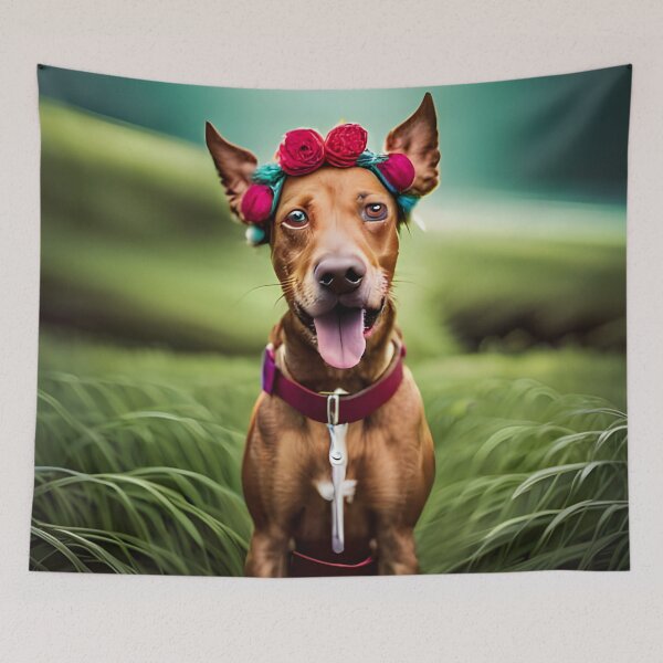 Item preview, Dog with Roses designed and sold by carolablanco.