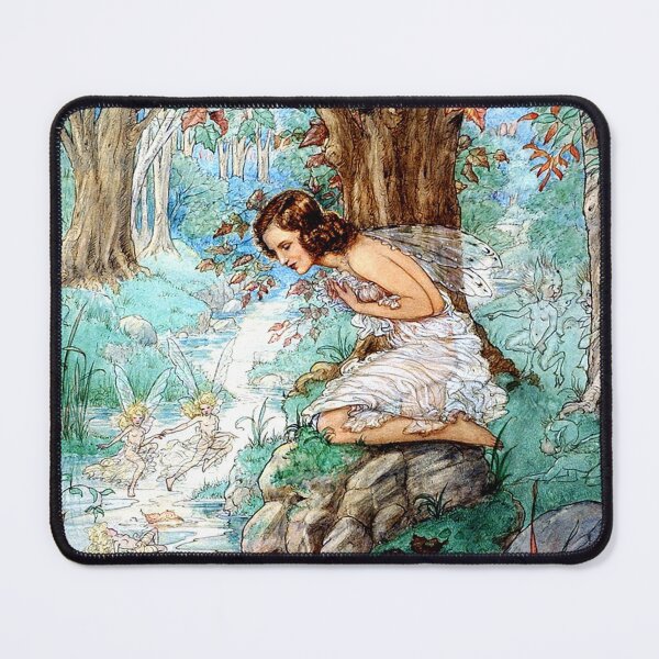 Item preview, Fairies at a Woodland Stream - Harold Gaze designed and sold by forgottenbeauty.