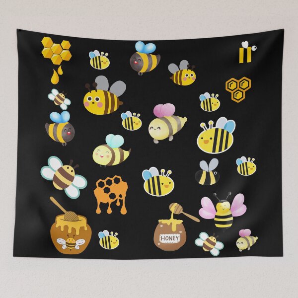 Item preview, Insect kingdom, bee kingdom, A bee is collecting honey, honeybee designed and sold by zzzozzo.