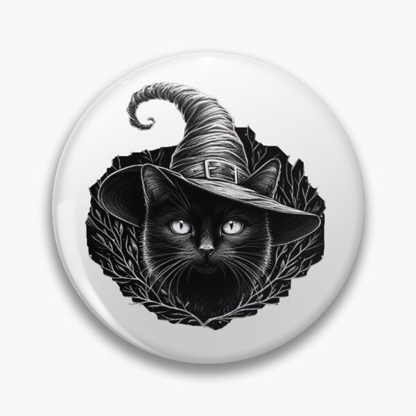 Item preview, Black cat with witch hat, Halloween designed and sold by Buy  Daddy⭐.
