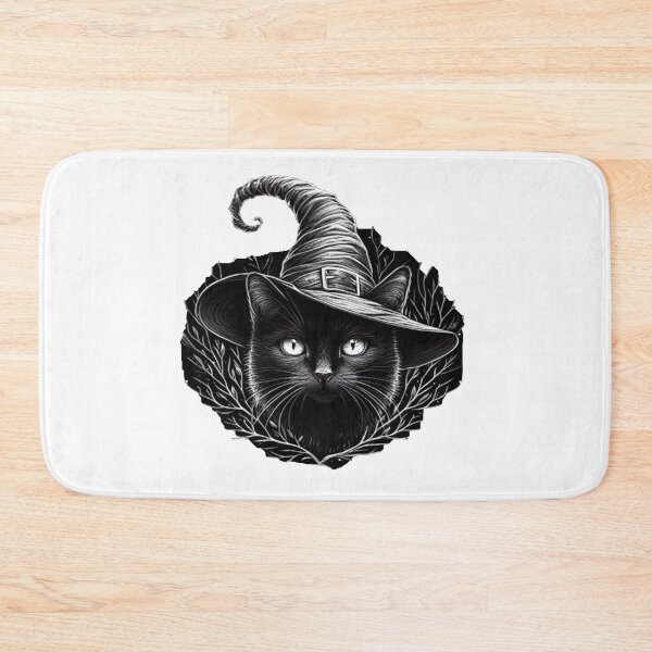 Item preview, Black cat with witch hat, Halloween designed and sold by Buy  Daddy⭐.