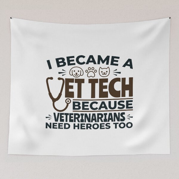 Item preview, I Became a Vet Tech Because Veterinarians Need Heroes Too designed and sold by jaygo.