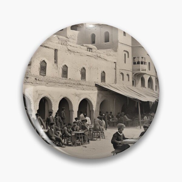 Item preview, Ancient town market scene designed and sold by AICapeTown.